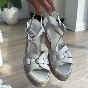 TRIBUTE ESPADRILLES WEDGE IN SMOOTH LEATHER